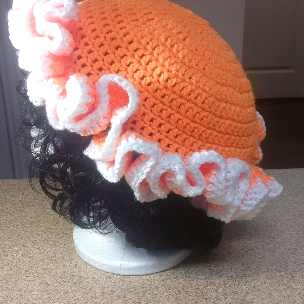 Crochet Ruffle Bucket Hat - Picture 2 of 2